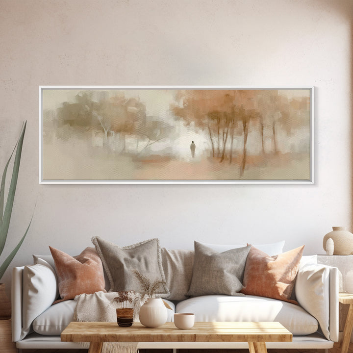 Autumn Grace Path | Framed Canvas Print | Panoramic Painting | Christian Art Canvas | Christian Art Work | Modern Christian Art | Christian