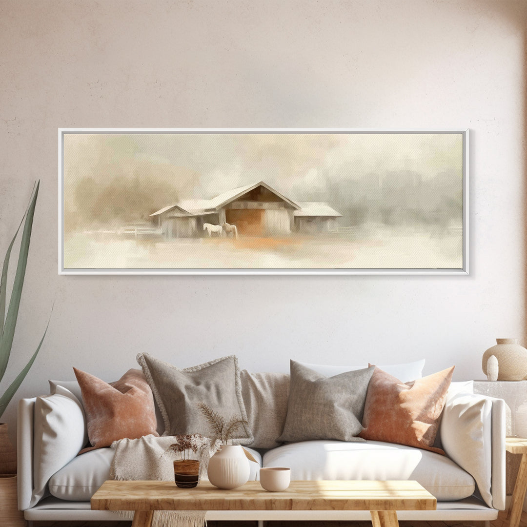 Path Of Blessing, Framed Canvas Print, Panoramic Painting, Christian Art Canvas, Christian Wall Art, Jesus Painting, Christian Art