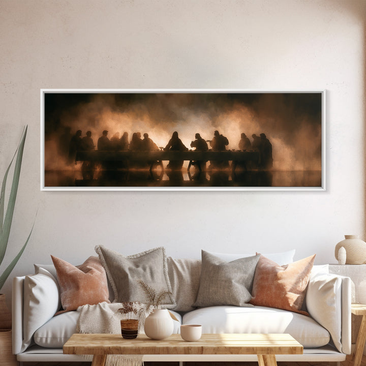 Clouded Covenant Table – Framed Canvas Print – Christian Art Canvas – Jesus Wall Art – Panoramic Painting – Christian Christmas Art – Chris