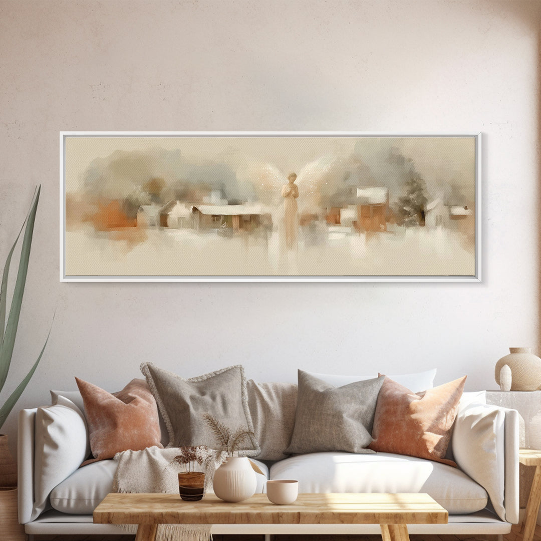 Innocent Prayer | Framed Canvas Print | Christian Wall Art | Panoramic Print | Christian Art Canvas | Christmas Wall Art | Christian Gift I
