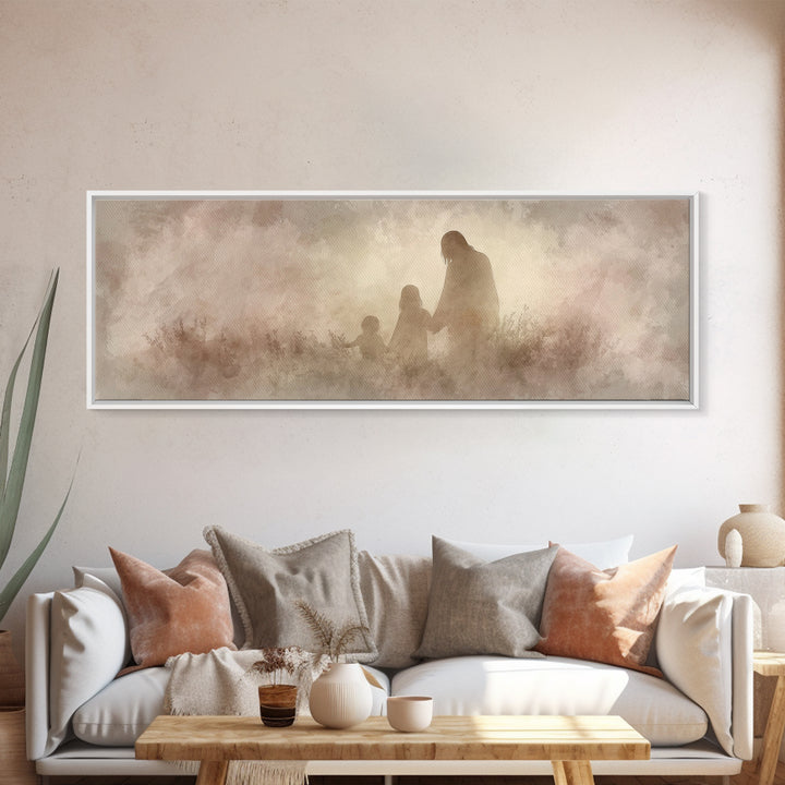 Silent Glory | Framed Canvas Print | Christian Wall Art | Christian Art Canvas | Christmas Art | Panoramic Frame | Christian Christmas Art