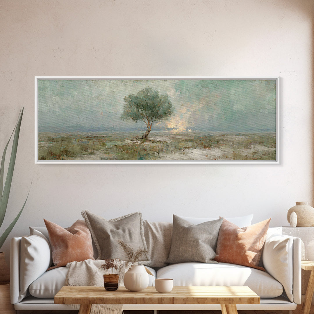 Tree Of Promise, Framed Canvas Print, Panoramic Art, Christian Art Canvas, Christian Wall Art, Christian Painting, Christmas Art