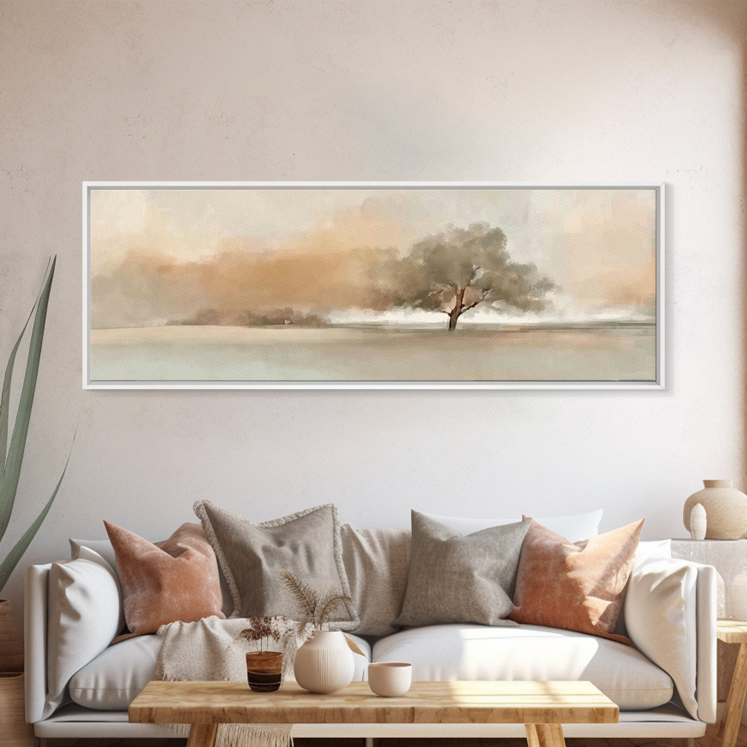 Covenant Tree Grace – Framed Canvas Print – Panoramic Art – Christian Art Canvas – Christian Wall Art – Christian Painting – Christmas Art
