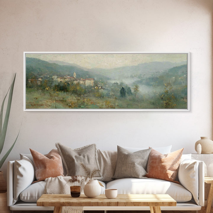 Bell Of Hope | Framed Canvas Print | Panoramic Art | Christian Wall Art | Christian Art Canvas | Christian Painting | Christian Christmas