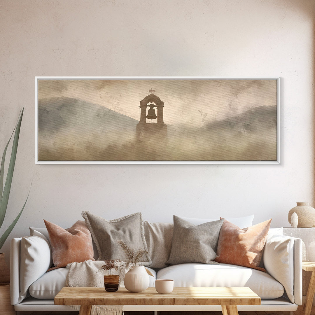 Hillside Rejoicing – Framed Canvas Print – Panoramic Art – Christian Wall Art – Christian Christmas Art – Christian Art Canvas – Jesus Pain