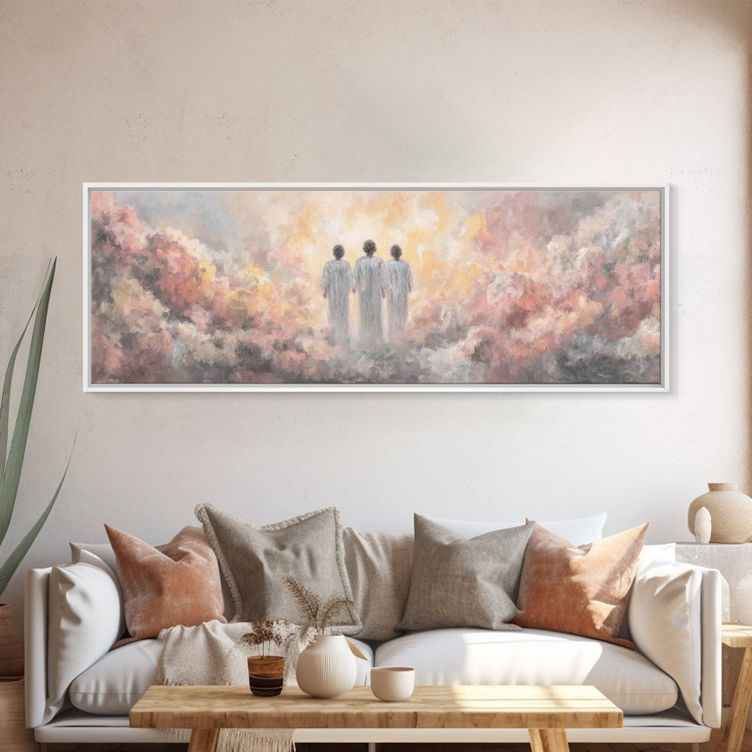 Soft Wings Arising | Framed Canvas Print | Christian Christmas Art | Panoramic Wall Art | Christian Art Canvas | Christian Decor | Christma