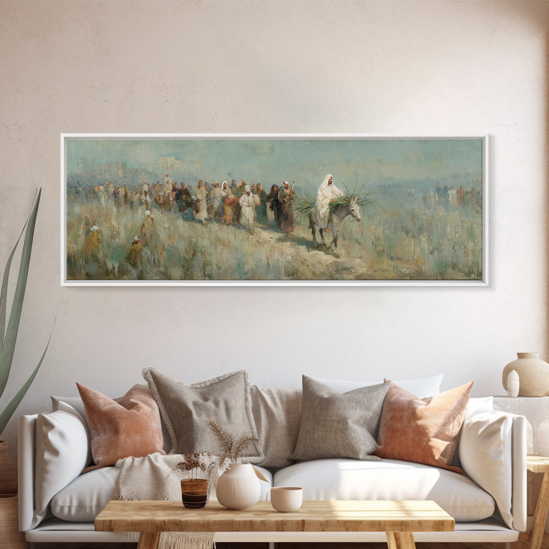 Journey Of Hope | Framed Canvas Print | Christian Wall Art | Panoramic Painting | Jesus Art Print | Christian Gift Ideas | Large Christian