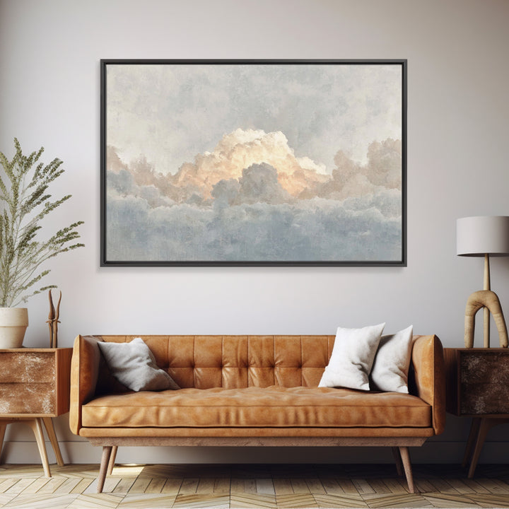 Heaven’s Promise – Framed Canvas Print – Christian Art Canvas – Minimalist Christian Art – Christian Wall Art – Subtle Christian Paintings