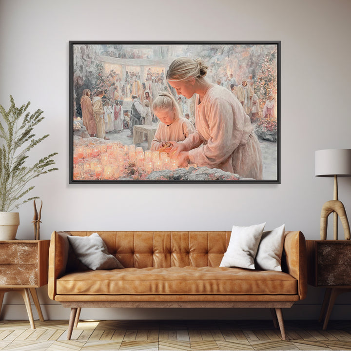 Festival Of Light – Framed Canvas Print – Christian Christmas Art – Christian Art Canvas – Christian Wall Art – Jesus Painting – Christian