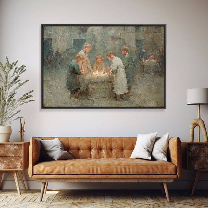Circle Of Hope – Framed Canvas Print – Christian Wall Art – Christmas Art – Christian Art Canvas – Christian Christmas Art – Christian Gift