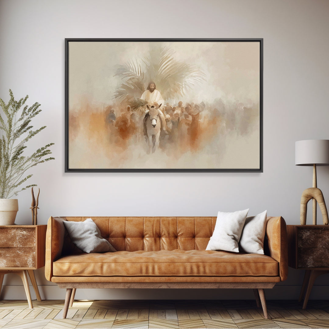 Triumphal Way Glory - Framed Canvas Print - Christian Wall Art - Jesus Painting - Christian Art Canvas - Christian Christmas Decor - Christ