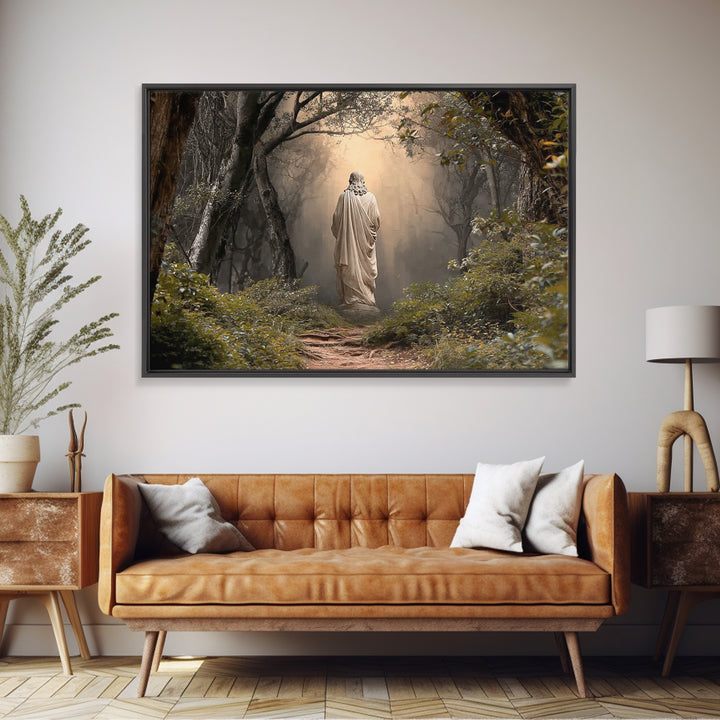 Luminous Rising Hope – Framed Canvas Print – Christian Christmas Art – Jesus Painting – Christian Art Print – Moody Christmas Art – Christi