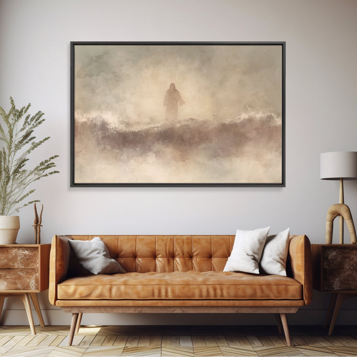 Dawn Of Hope, Framed Canvas Print, Christian Art Canvas, Christian Wall Art, Jesus Painting, Minimalist Christian Art, Christmas Art