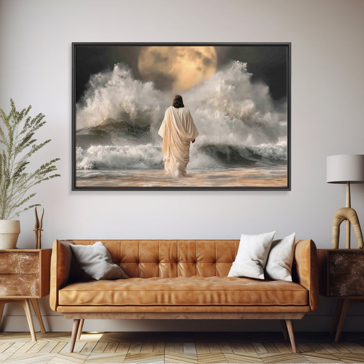 Heavenly Horizon | Framed Canvas Print | Christian Wall Art | Christian Art Canvas | Jesus Painting | Moody Christian Art | Christian Gift