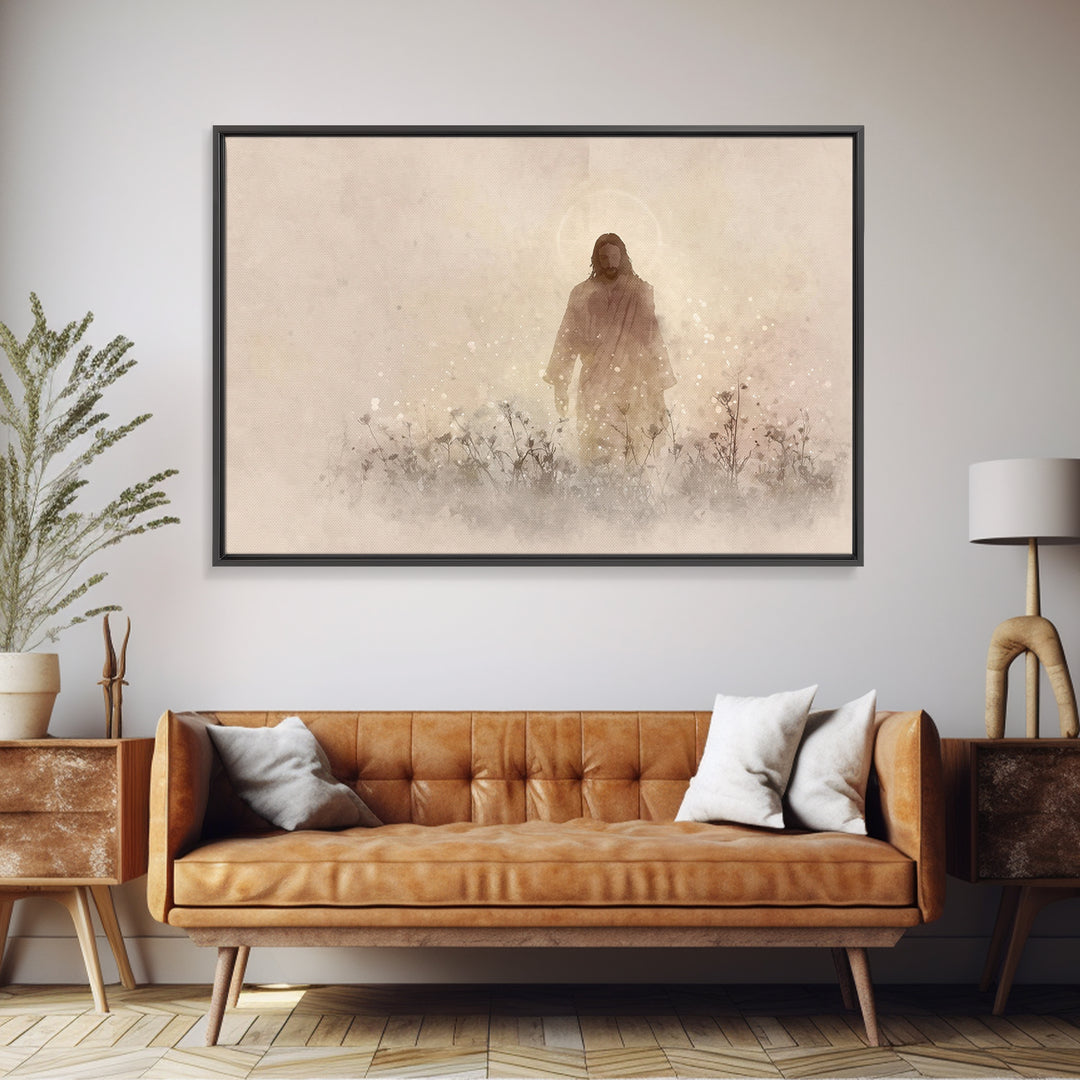 Radiant Messiah | Framed Canvas Print | Christian Wall Art | Jesus Painting | Christian Christmas Art | Christian Art Canvas | Christian De