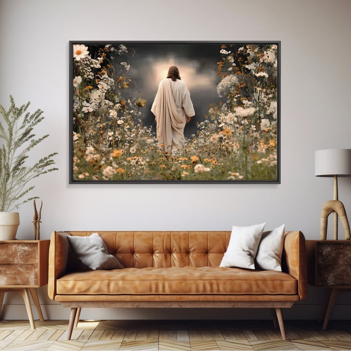Path Of Light – Framed Canvas Print – Christian Wall Art – Jesus Painting – Christian Art Canvas – Moody Christian Art – Christian Gift Ide