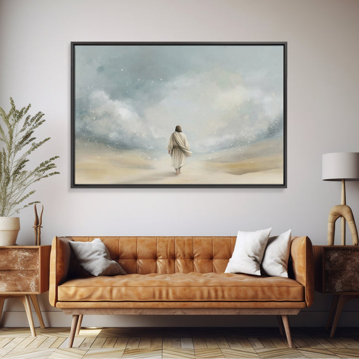 Heaven’s Trail, Framed Canvas Print, Christian Wall Art, Christian Art Canvas, Jesus Painting, Modern Christian Painting, Christian Gift