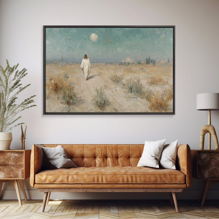 Wilderness Hope – Framed Canvas Print – Christian Art – Jesus Painting – Christian Wall Art – Vintage Christian Art – Christian Art Canvas