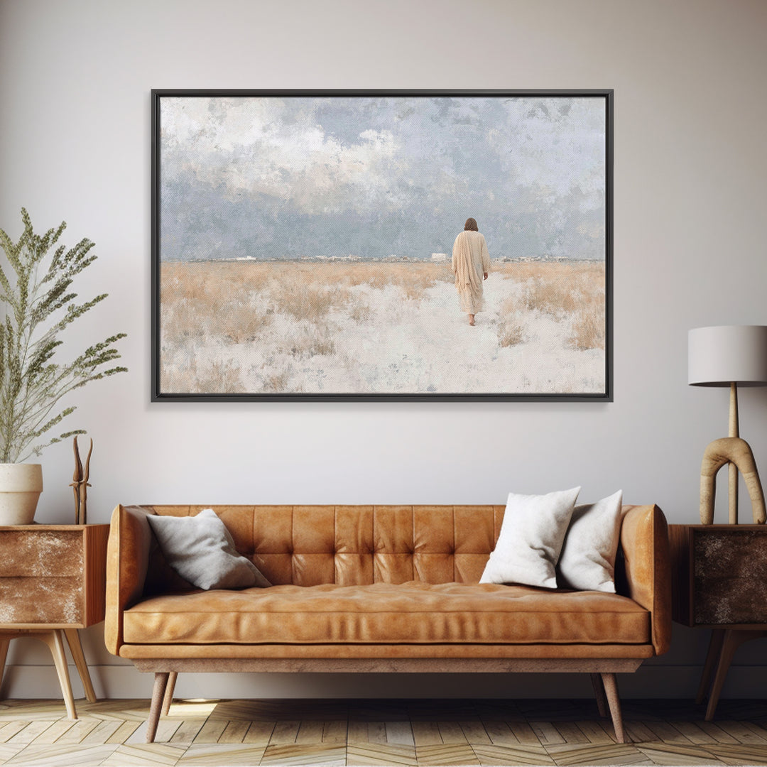 City Of Mercy, Framed Canvas Print, Christian Art Canvas, Christian Wall Art, Jesus Painting, Subtle Christian Art, Christian Gift