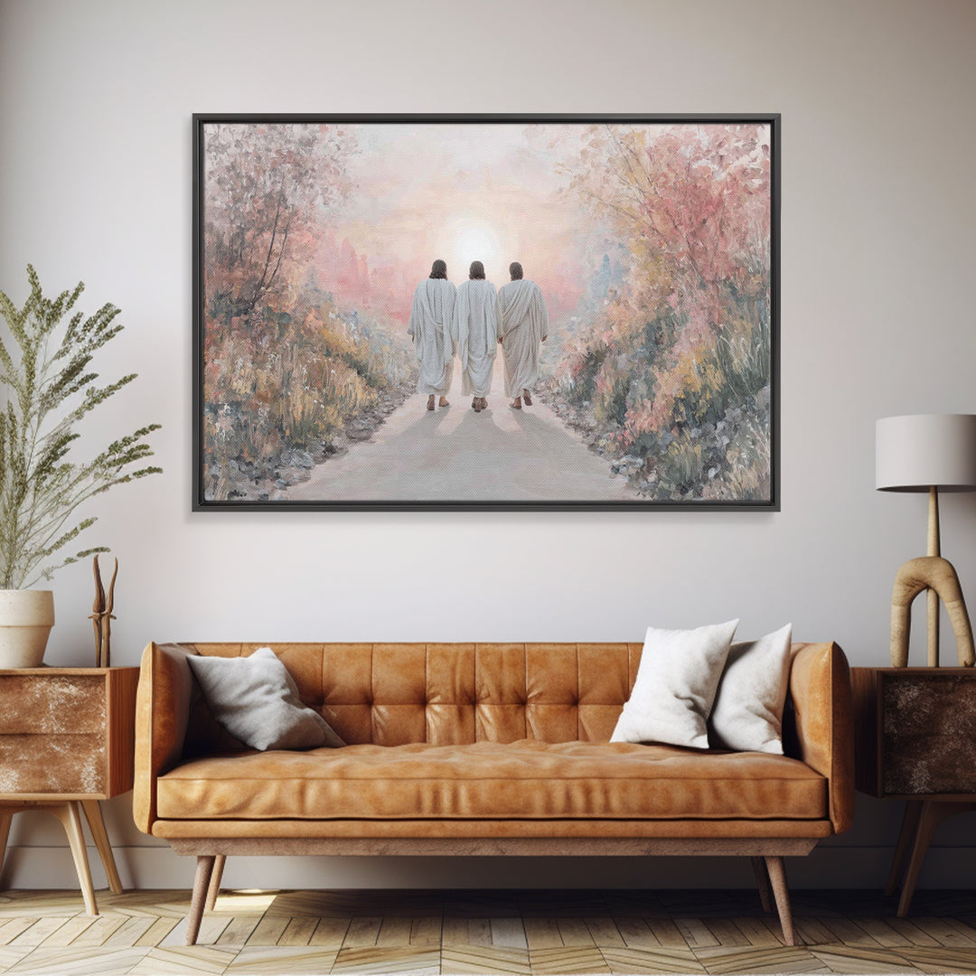 Pathway Of Hope, Framed Canvas Print, Christian Art Canvas, Christian Wall Art, Jesus Painting, Vintage Christian Art, Christian Gift Ideas