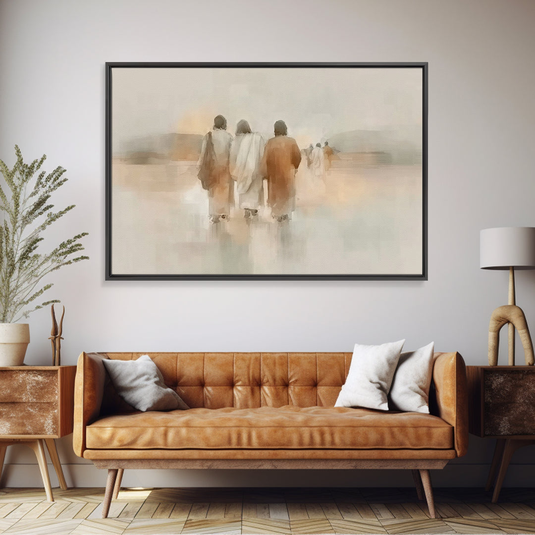 Threefold Mercy | Framed Canvas Print | Christian Wall Art | Christian Art Canvas | Jesus Painting | Minimalist Christian Art | Christian G