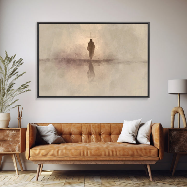 Silent Covenant, Framed Canvas Print, Christian Wall Art, Christian Art Canvas, Moody Christian Art, Jesus Painting, Christian Christmas Ar