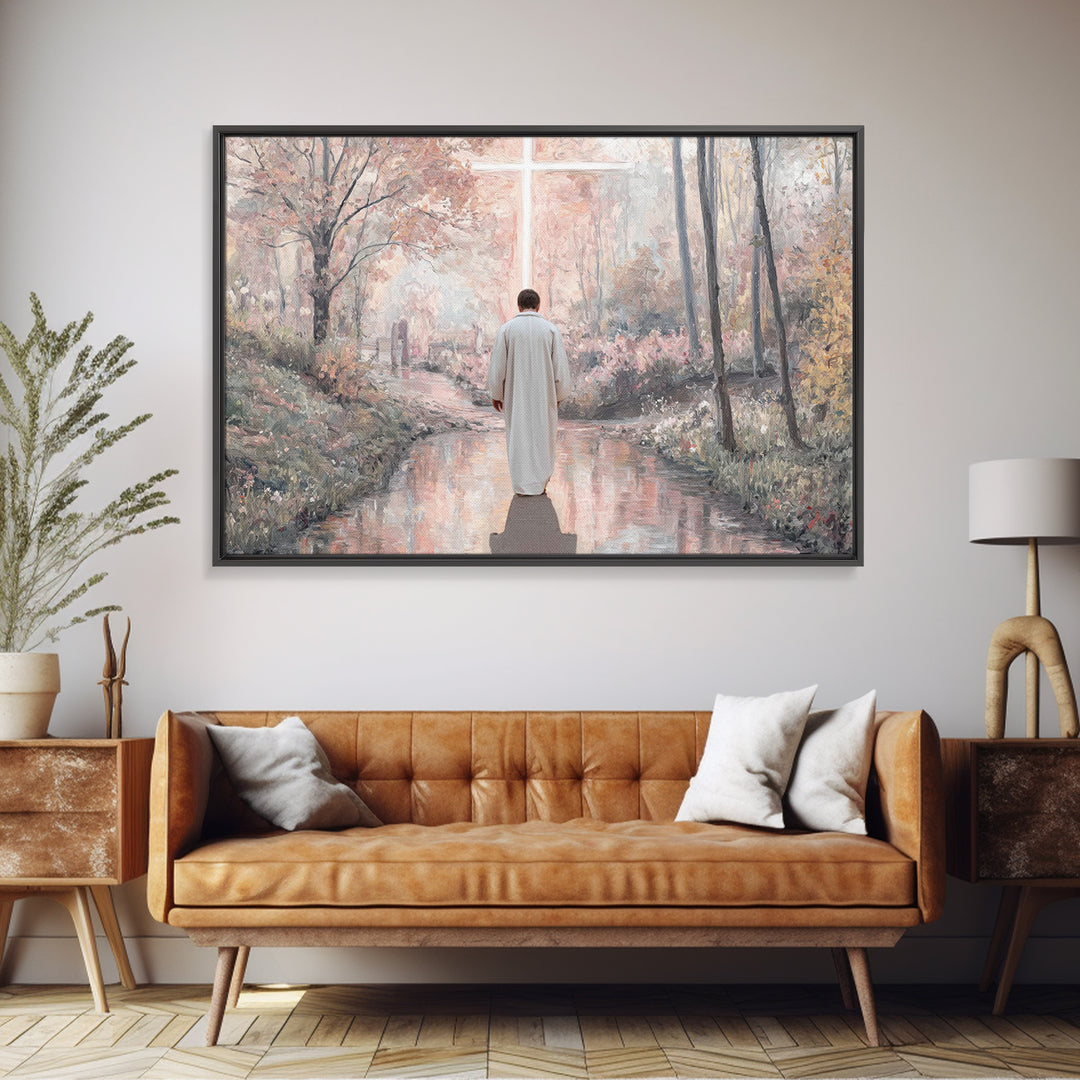 Radiant Way – Framed Canvas Print – Christian Wall Art – Modern Christian Art – Jesus Painting – Christian Art Canvas – Christmas Art