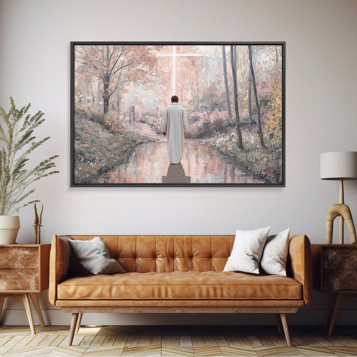 Radiant Way – Framed Canvas Print – Christian Wall Art – Modern Christian Art – Jesus Painting – Christian Art Canvas – Christmas Art