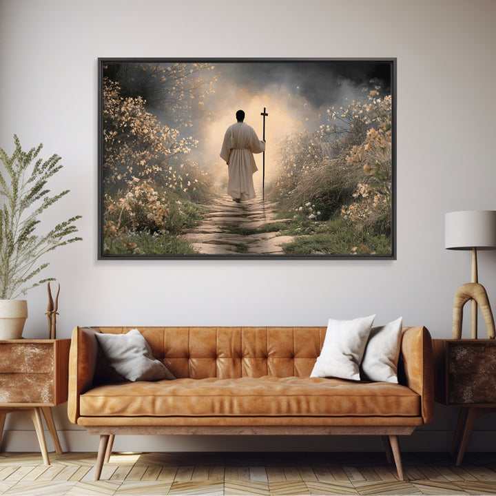 Autumn Promise, Framed Canvas Print, Christian Art Canvas, Christian Wall Art, Jesus Painting, Modern Christian Art, Christian Christmas Ar