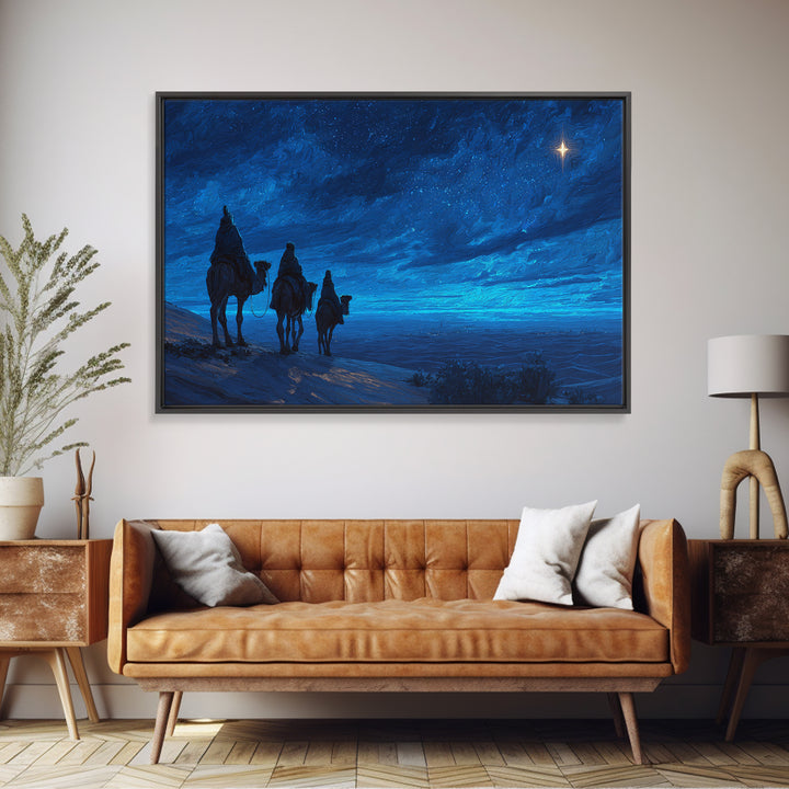 Star of Wonder – Framed Canvas Print – Christian Wall Art – Christmas Art – Christian Art Canvas – Christian Christmas Art – Christian Deco