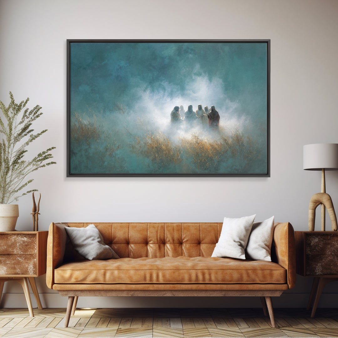Hillside Awakening – Framed Canvas Print – Christian Wall Art – Christian Art Canvas – Jesus Painting – Christmas Art