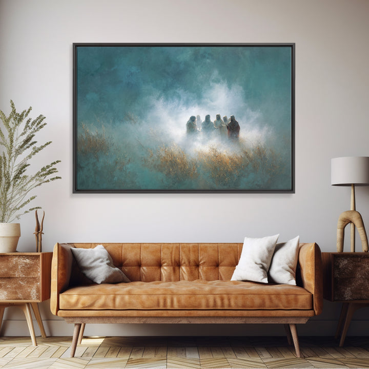 Hillside Awakening – Framed Canvas Print – Christian Wall Art – Christian Art Canvas – Jesus Painting – Christmas Art