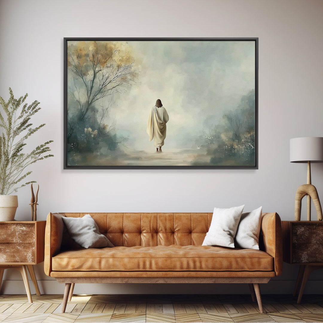 Heaven’s Walk – Framed Canvas Print – Christian Wall Art – Jesus Painting – Christian Art Canvas – Modern Christian Art