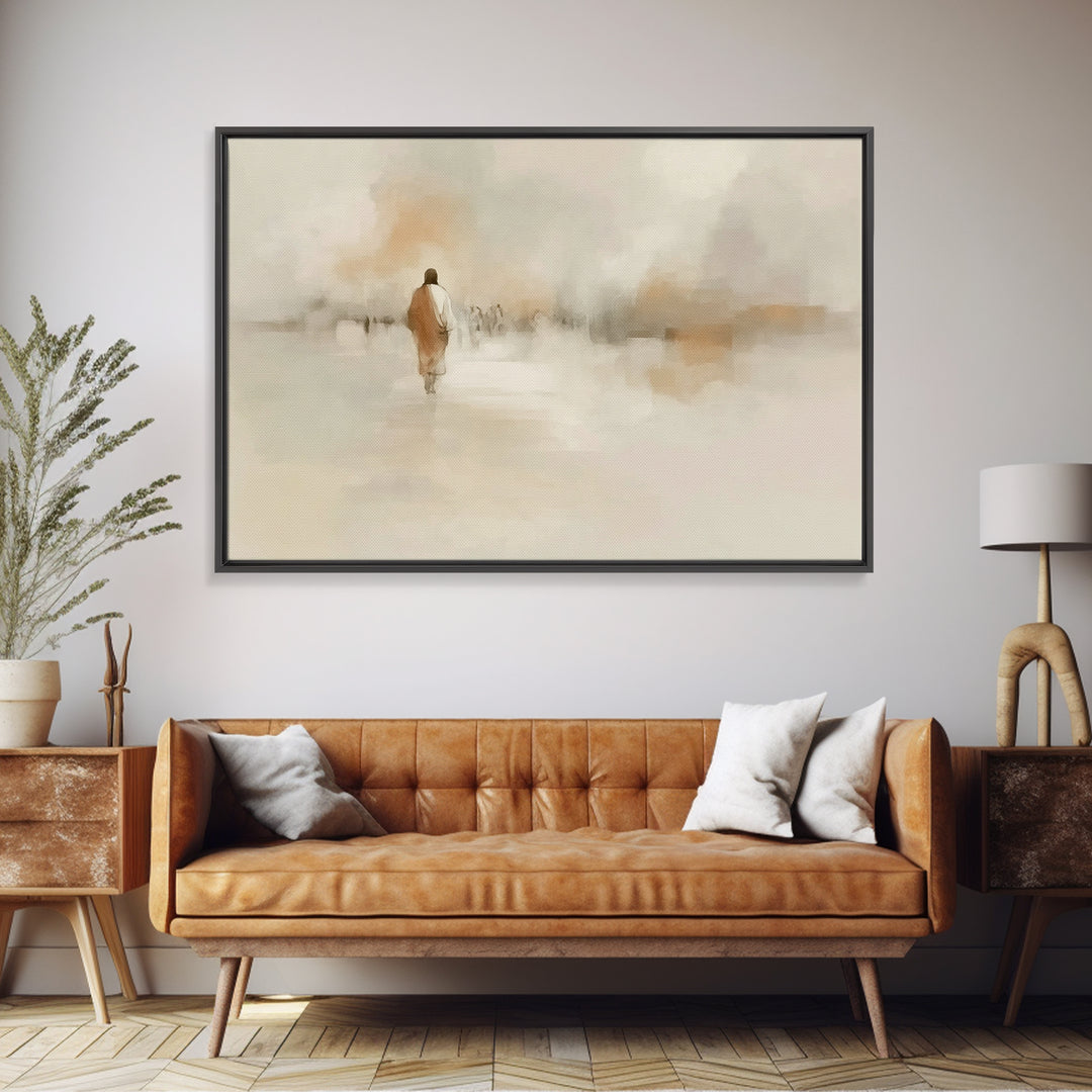 Sacred Steps, Framed Canvas Print, Christian Art Canvas, Jesus Painting, Christian Wall Art, Subtle Christian Paintings
