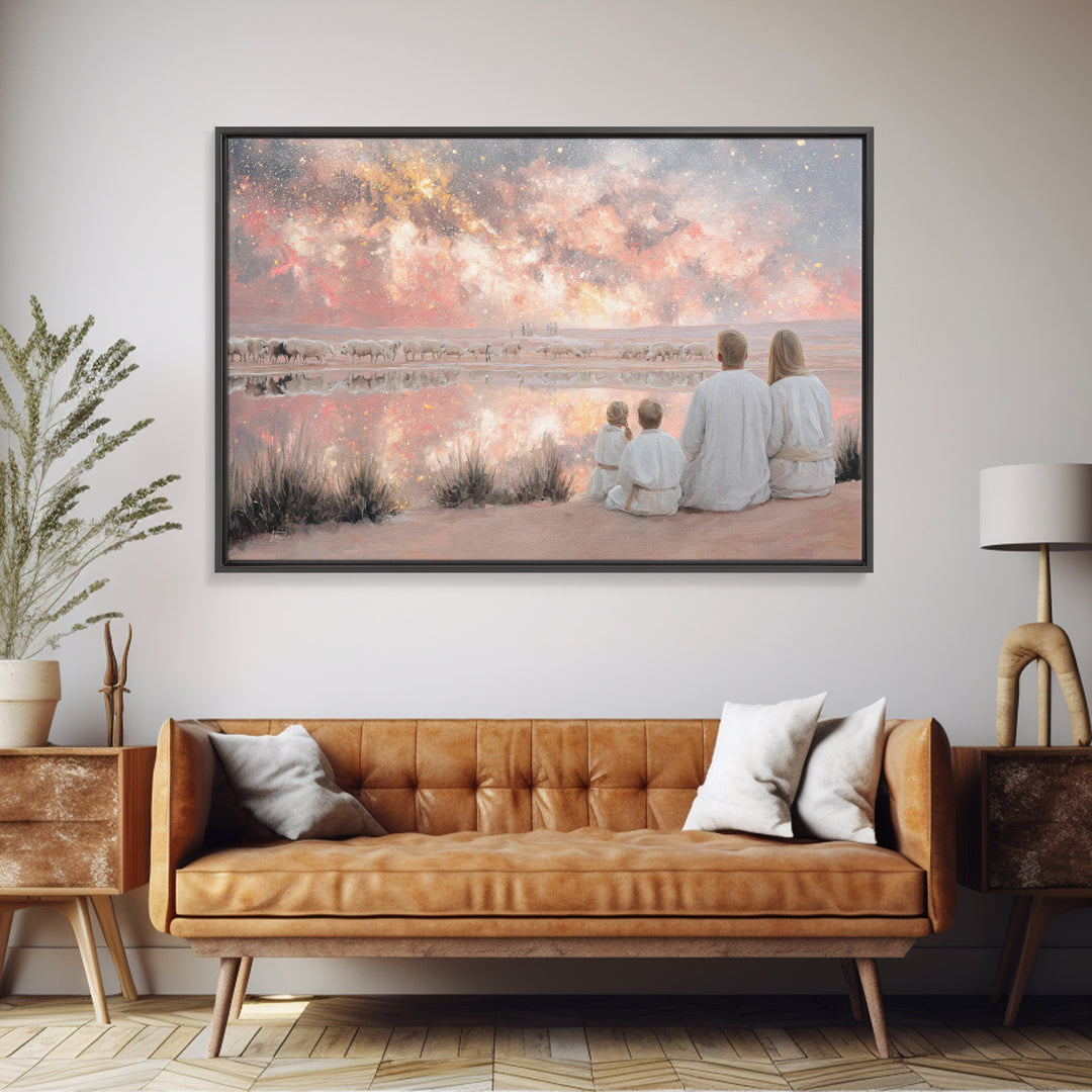 Heavenly Wonder – Framed Canvas Print – Christian Wall Art – Christmas Art – Christian Art Canvas – Christian Christmas Art – Christian Gif