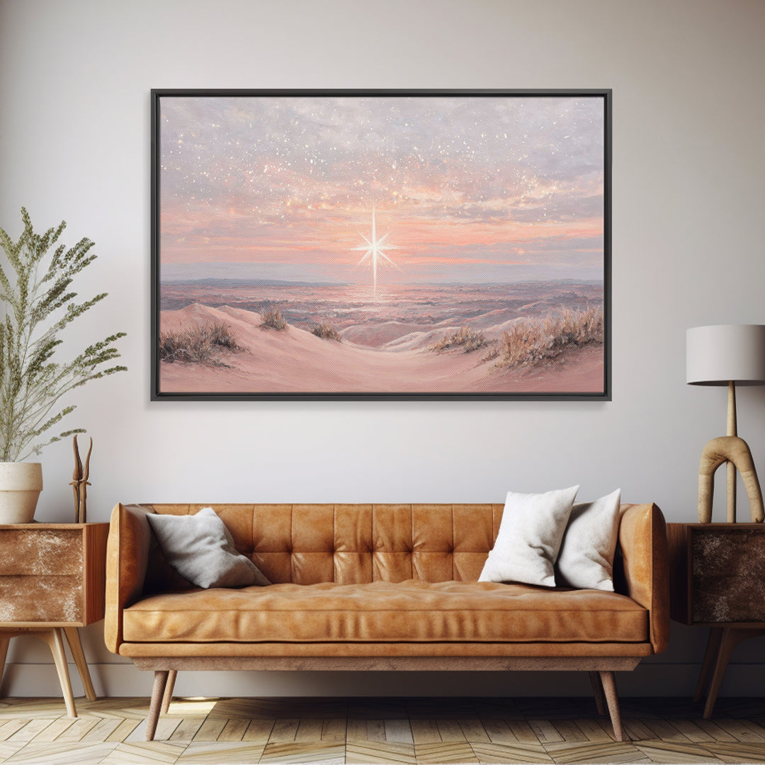 Star Of Dawn – Framed Canvas Print – Christmas Art – Christian Art Canvas – Christian Wall Art – Christian Christmas Art – Jesus Painting