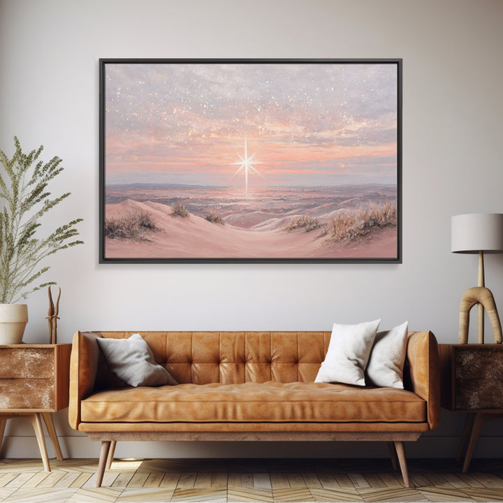 Star Of Dawn – Framed Canvas Print – Christmas Art – Christian Art Canvas – Christian Wall Art – Christian Christmas Art – Jesus Painting