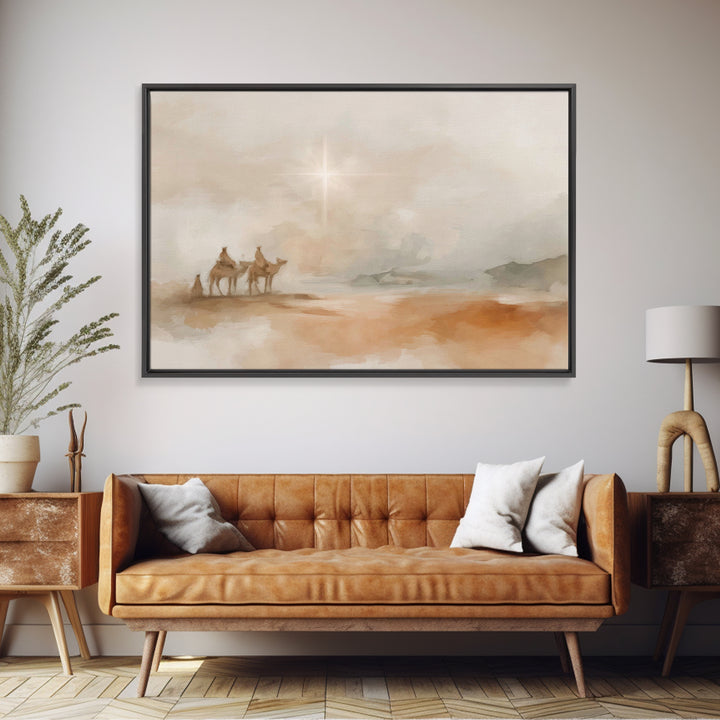 Humble Journey – Framed Canvas Print – Christian Art Canvas – Christian Gift Ideas – Christian Wall Art – Christmas Art – Christian Christm