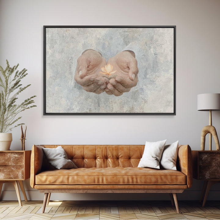 Autumn Faith Path | Framed Canvas Print | Christian Art Canvas | Jesus Painting | Christian Wall Art | Christian Decor