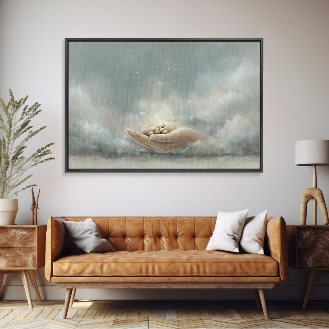 Seeds Of Hope - Framed Canvas Print - Christian Art Canvas - Christian Wall Art - Jesus Painting - Christian Gift Ideas
