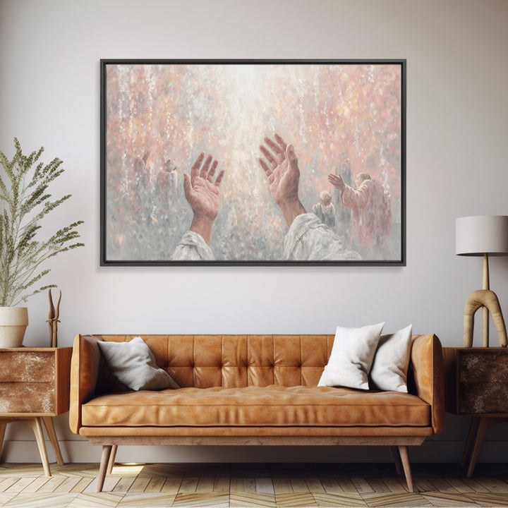 Glory In The Heavens – Framed Canvas Print – Christian Art Canvas – Christian Wall Art – Modern Christian Art – Christian Art Work – Christ