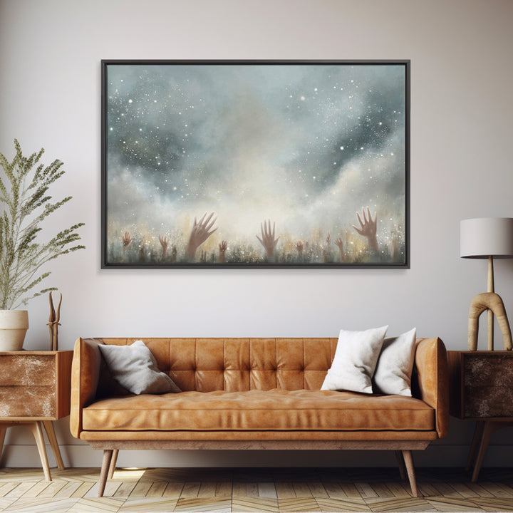 Sacred Assembly | Framed Canvas Print | Christian Art | Christian Wall Art | Christian Art Painting | Unique Christian Art | Christian Gift