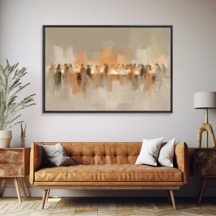 Table Of Light – Framed Canvas Print – Christian Art Print – Christian Art Work – Minimalist Christian Art – Christian Wall Art