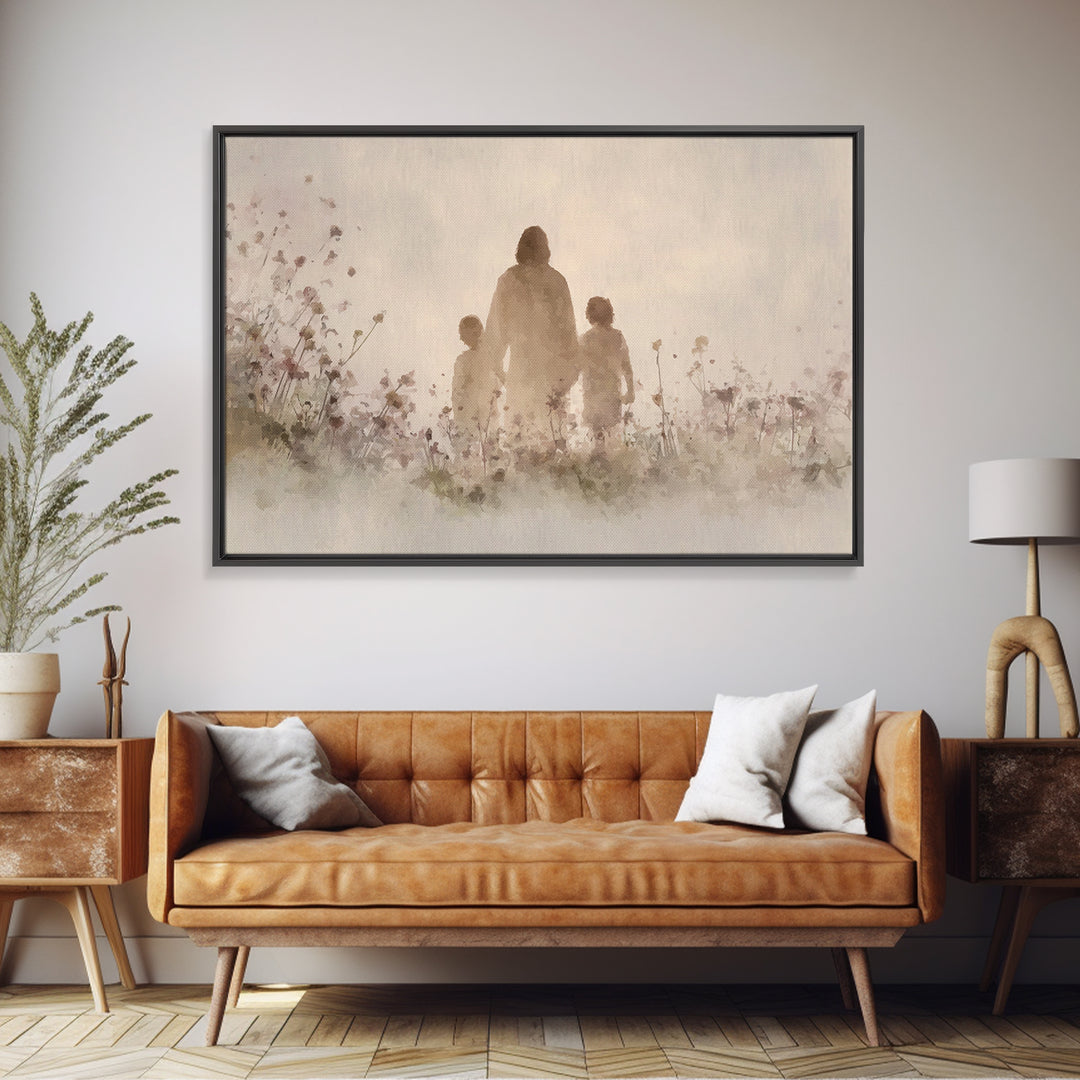 Walk Of Grace – Framed Canvas Print – Jesus Painting – Christian Wall Art – Christian Art Canvas – Christian Art – Christian Gift Ideas