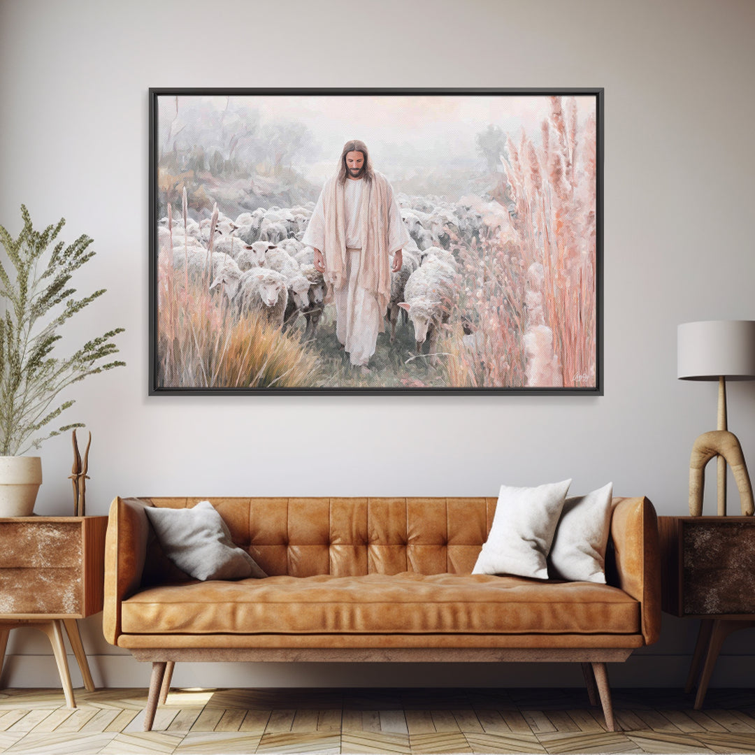 Morning Of Mercy, Framed Canvas Print, Christian Wall Art, Christian Art Canvas, Jesus Painting, Christian Christmas Art