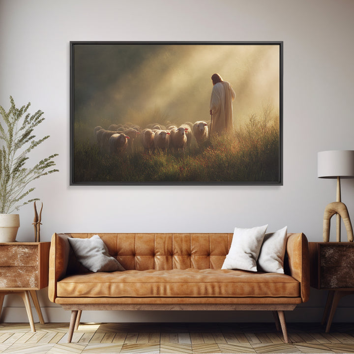 Dawn Shepherd Hope, Framed Canvas Print, Christian Wall Art, Jesus Painting, Christian Art Canvas, Christmas Art