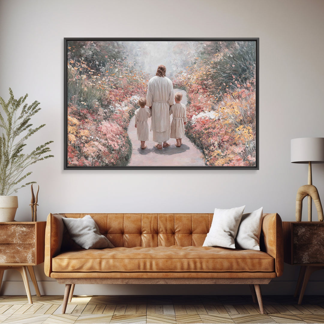 Walk Of Innocence | Framed Canvas Print | Christian Wall Art | Christian Art Canvas | Christian Art | Christian Gift