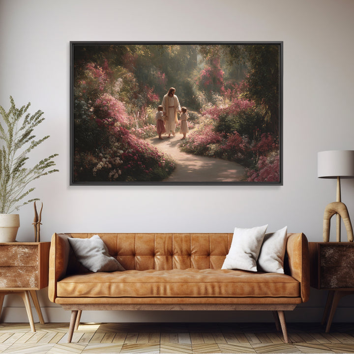 Garden Of Blessing – Framed Canvas Print – Christian Wall Art – Christian Art Canvas – Christian Art – Jesus Painting