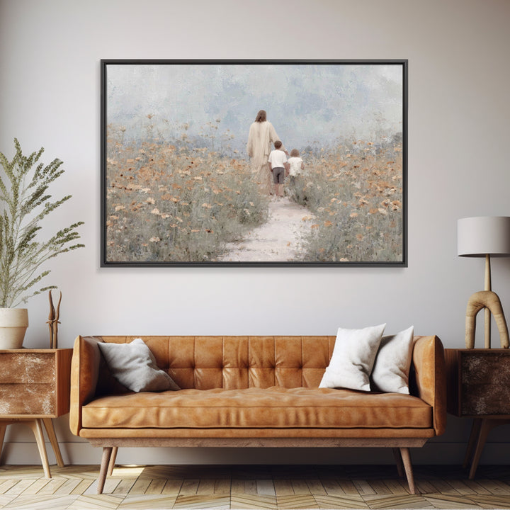 Fields Of Mercy, Framed Canvas Print, Jesus Painting, Christian Wall Art, Christian Art Canvas, Christmas Art Prints, Christian Gift Ideas