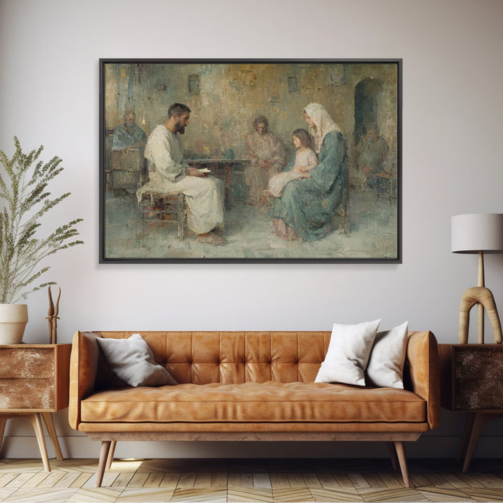 Lantern Of Hope | Framed Canvas Print | Jesus Painting | Christian Wall Art | Christian Art Canvas | Christian Christmas Art | Christian De